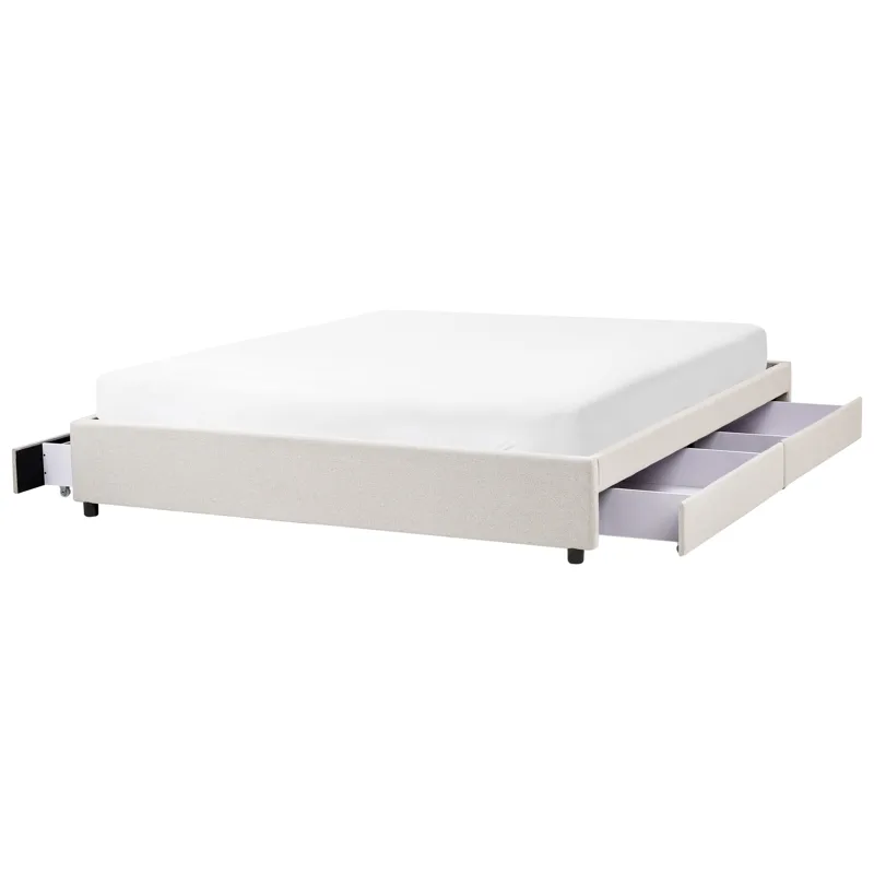 Dobbeltseng Prades 180x200 cm, Lys beige
