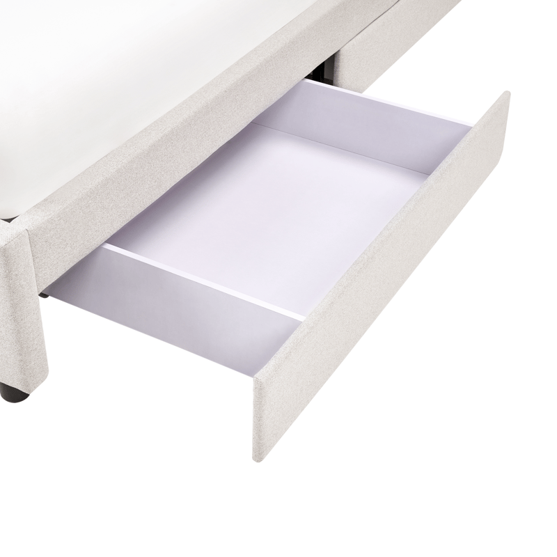 Dobbeltseng Prades 140x200 cm - Lysbeige - Møbler - Senge - Sengeramme & sengestel