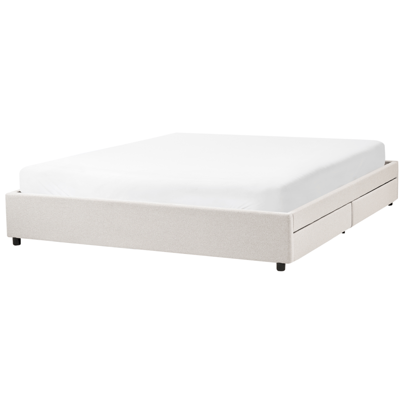 Dobbeltseng Prades 180x200 cm - Lys beige - Møbler - Senge - Sengeramme & sengestel