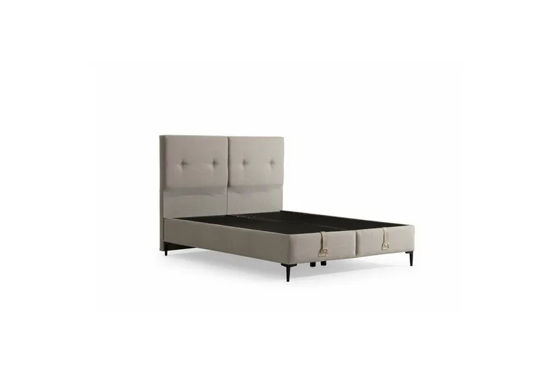 Dobbeltsengsbase & Hovedgærde Badena Beige, 140 x 40 x 200 cm