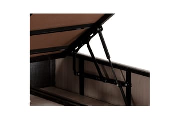 Dobbeltsengsbase & Hovedgærde Sølvgrå - 150 x 200 x 38 cm - Møbler - Senge - Sengeramme & sengestel