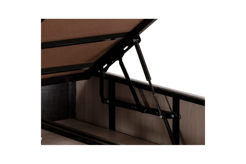 Dobbeltsengsbase & Hovedgærde Sølvgrå - 150 x 200 x 38 cm - Møbler - Senge - Sengeramme & sengestel