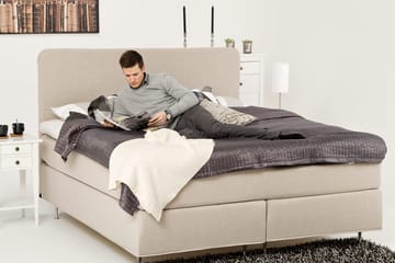 Dolly kontinentalseng 160x200 cm - Beige - Møbler - Senge - Kontinentalsenge