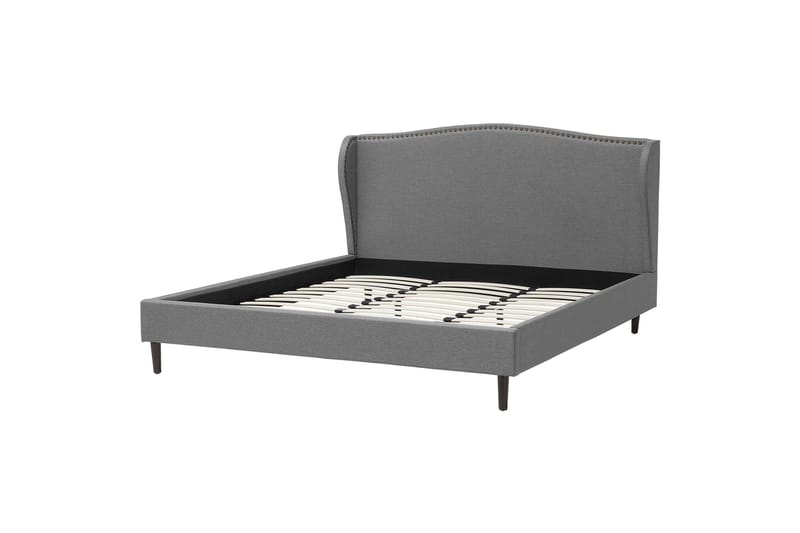 Donario Sengeramme 180x200 cm, Grå/Mørkt træ