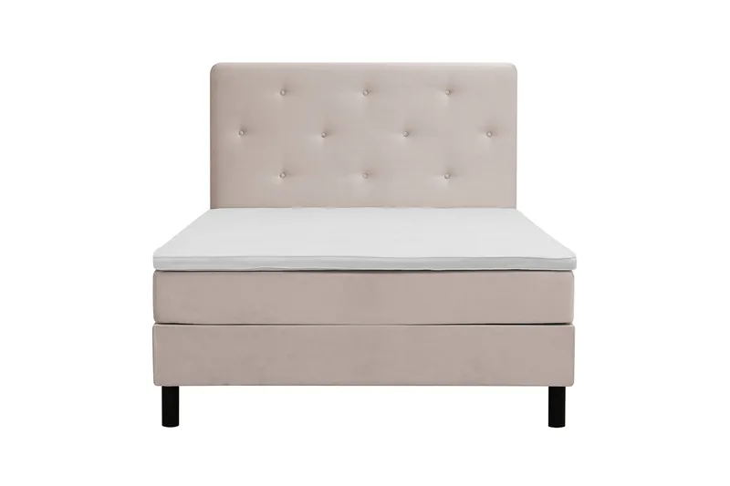 Dream Komplet Sengepakke 120x200 cm Asymmetriske knapper - Beige - Møbler - Senge - Kontinentalsenge