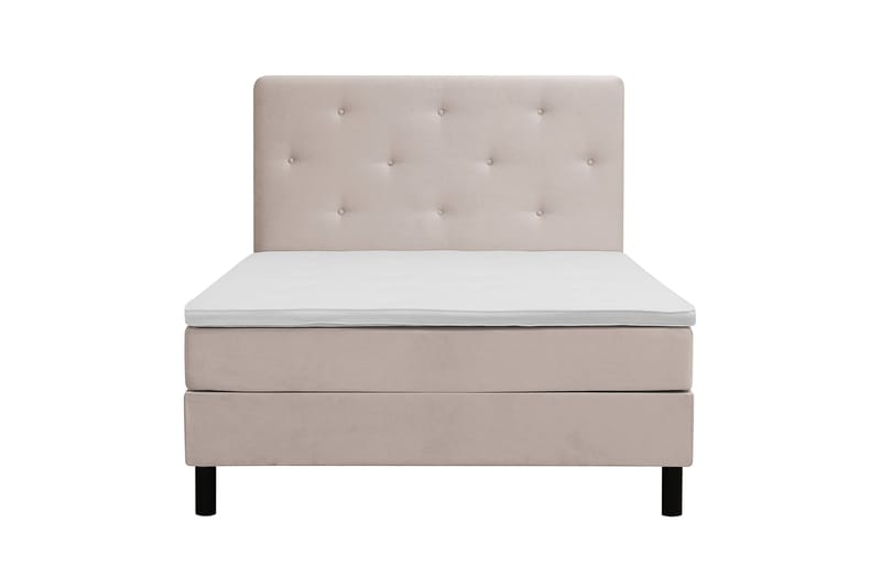 Dream Komplet Sengepakke 140x200 cm Asymmetriske knapper - Beige - Møbler - Senge - Komplet sengepakke