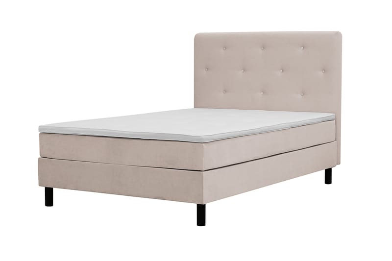 Dream Komplet Sengepakke 140x200 cm Asymmetriske knapper - Beige - Møbler - Senge - Komplet sengepakke