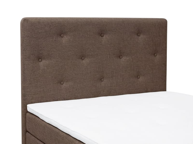 Dream komplet sengepakke 140x200 cm asymmetriske knapper - Brun - Møbler - Senge - Kontinentalsenge