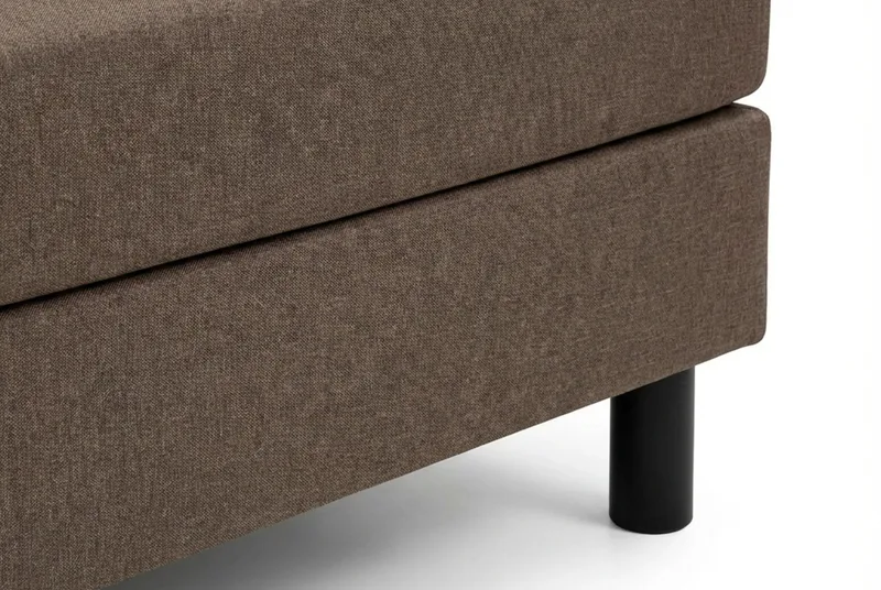 Dream komplet sengepakke 140x200 cm asymmetriske knapper - Brun - Møbler - Senge - Kontinentalsenge