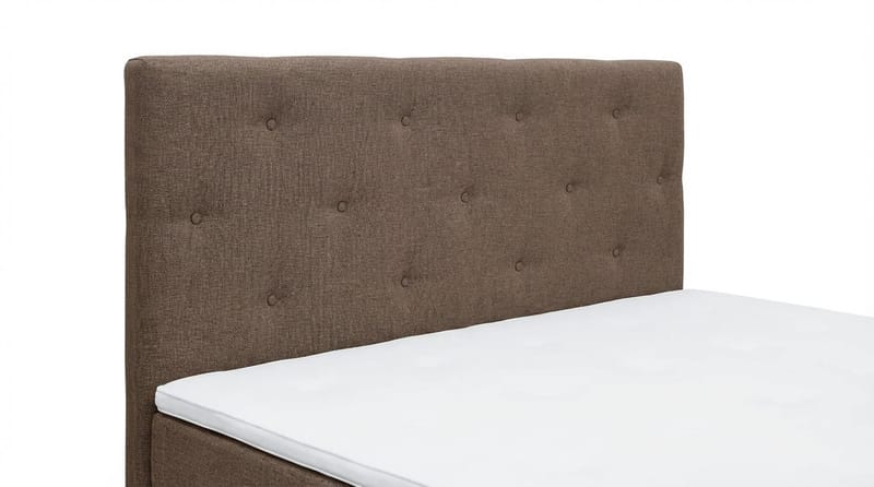 Dream Komplet Sengepakke 150x200 cm Asymmetriske knapper - Brun - Møbler - Senge - Kontinentalsenge
