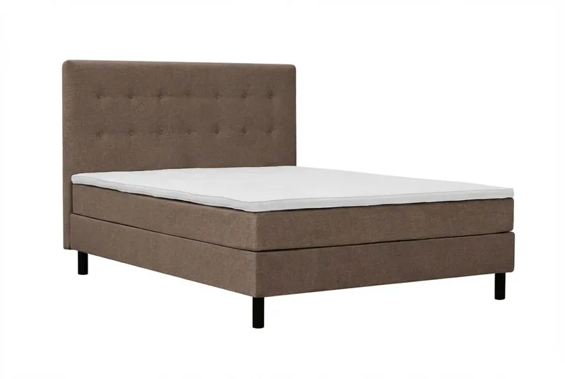 Dream Komplet Sengepakke 150x200 cm Knapper - Brun - Møbler - Senge - Kontinentalsenge