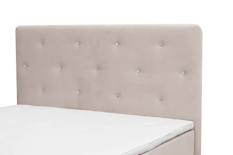 Dream Komplet Sengepakke 160x200 cm Asymmetriske knapper - Beige - Møbler - Senge - Kontinentalsenge