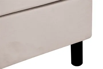 Dream Komplet Sengepakke 160x200 cm Asymmetriske knapper - Beige - Møbler - Senge - Komplet sengepakke