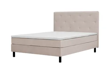 Dream Komplet Sengepakke 160x200 cm Asymmetriske knapper - Beige - Møbler - Senge - Komplet sengepakke