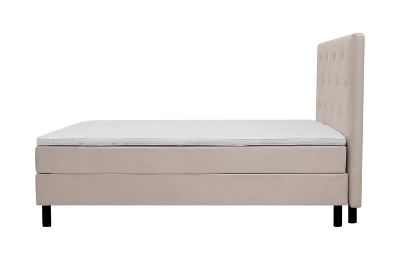 Dream Komplet Sengepakke 160x200 cm Asymmetriske knapper - Beige - Møbler - Senge - Kontinentalsenge