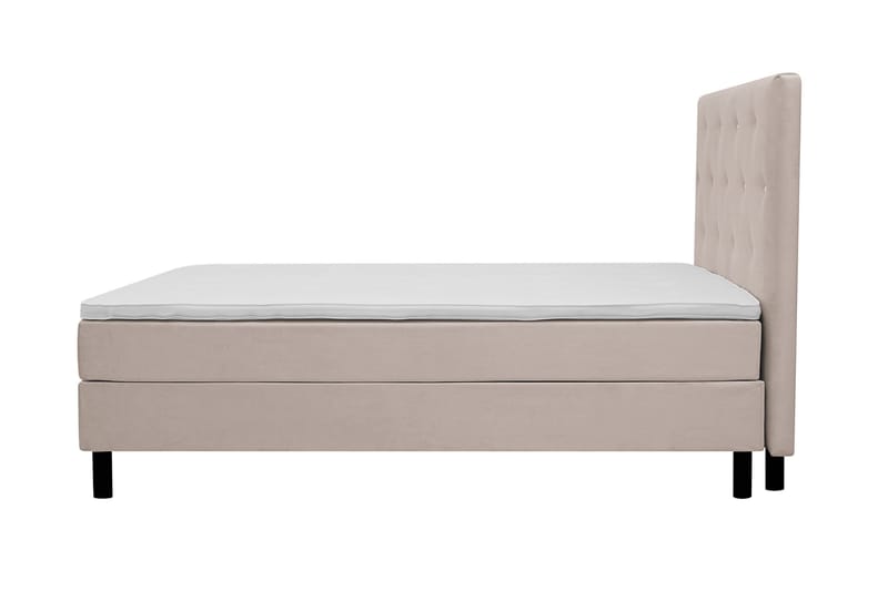 Dream Komplet Sengepakke 160x200 cm Asymmetriske knapper - Beige - Møbler - Senge - Kontinentalsenge