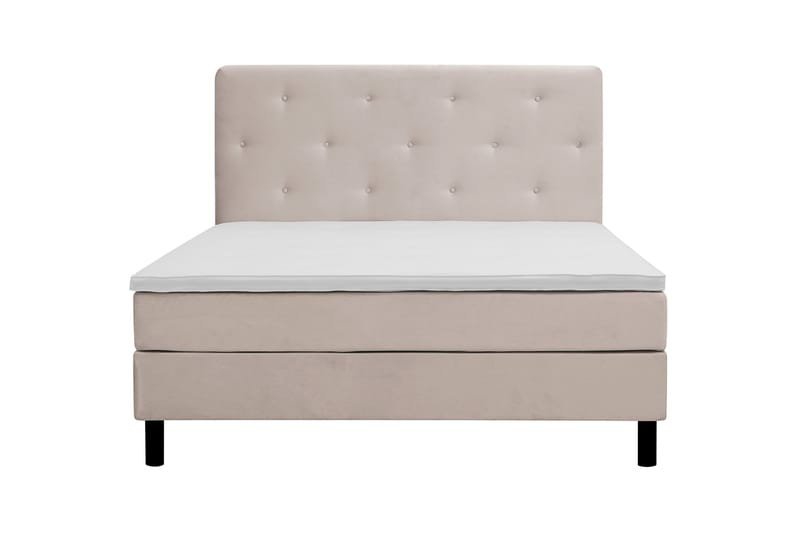 Dream Komplet Sengepakke 180x200 cm Asymmetriske knapper - Beige - Møbler - Senge - Komplet sengepakke