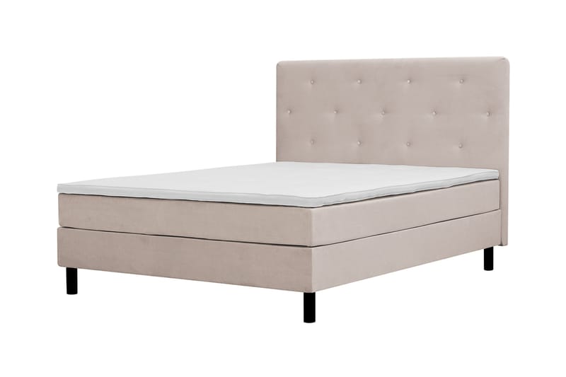 Dream Komplet Sengepakke 180x200 cm Asymmetriske knapper - Beige - Møbler - Senge - Komplet sengepakke