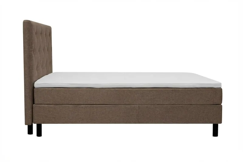 Dream Komplet Sengepakke 180x200 cm Asymmetriske knapper - Brun - Møbler - Senge - Kontinentalsenge