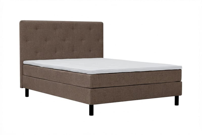 Dream Komplet Sengepakke 180x200 cm Asymmetriske knapper - Brun - Møbler - Senge - Kontinentalsenge