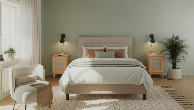 Dream Komplet Sengepakke 180x200 cm Knapper - Beige - Møbler - Senge - Kontinentalsenge