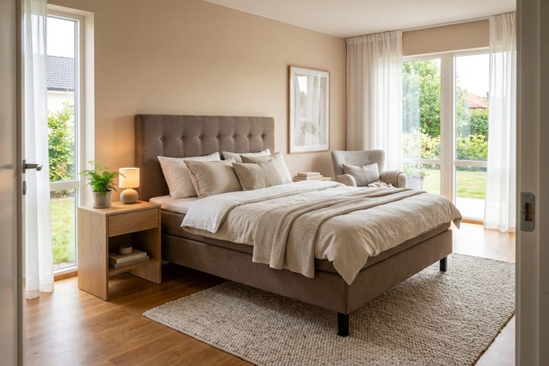 Dream Komplet Sengepakke 180x200 cm Knapper - Brun - Møbler - Senge - Kontinentalsenge