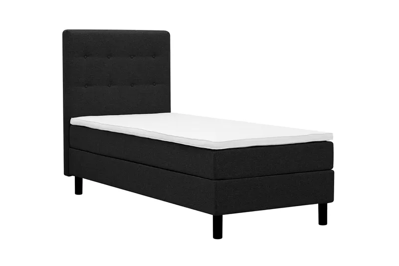 Dream komplet sengepakke 90x200 cm knapper - Sort - Møbler - Senge - Komplet sengepakke