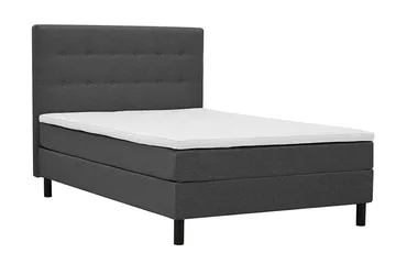 Dream Komplet Sengepakke med Sengegavl og Topmadras – Kontinentalseng 120x200 cm i Stof med Fasthedsgrad Medium - Mørkegrå - Møbler - Senge - Kontinentalsenge