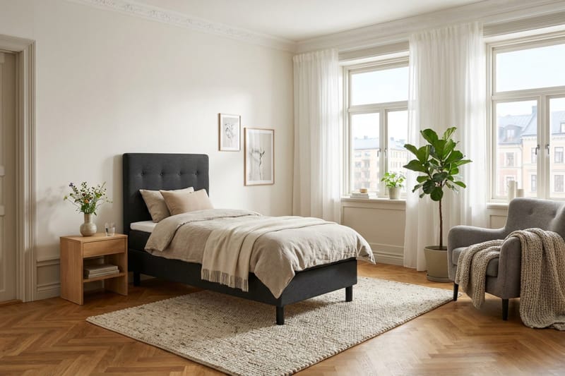 Dream kontinentalseng 90x200 cm - Sort - Møbler - Senge - Kontinentalsenge