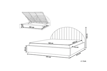 Dubbelsäng Beliani Chadenet med förvaring 140x200 cm 180x200 - Møbler - Senge - Seng med opbevaring
