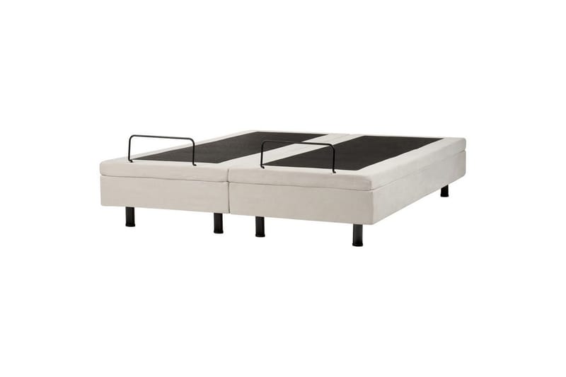 Dubbelsäng Beliani Duke II Beige-Svart, 160x200 cm Beige 160x200 - Møbler - Senge - Dobbeltsenge