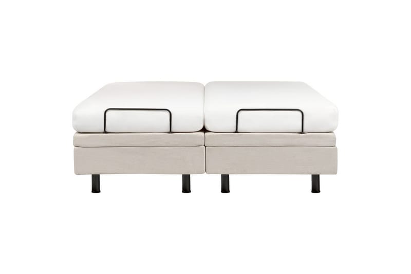 Dubbelsäng Beliani Duke II Beige-Svart, 160x200 cm Beige 160x200 - Møbler - Senge - Dobbeltsenge