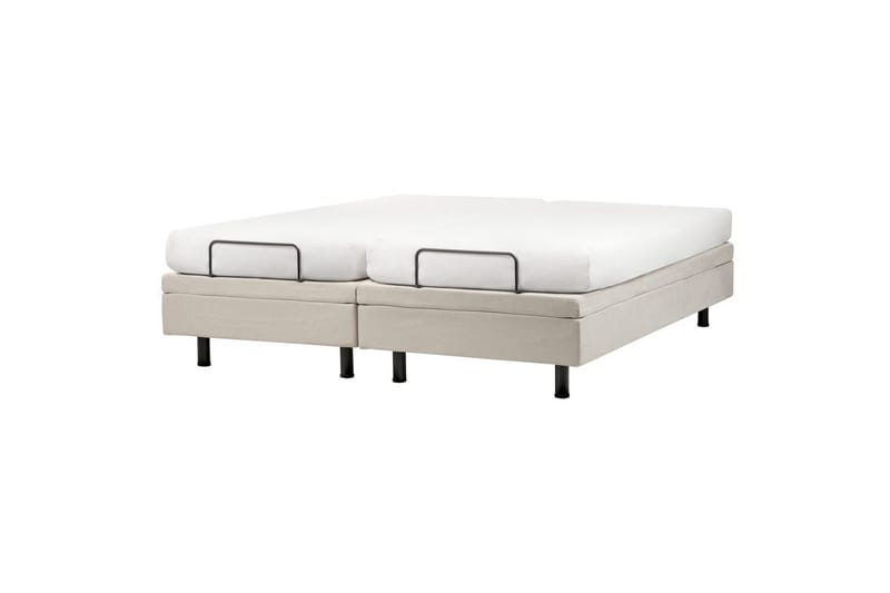 Dubbelsäng Beliani Duke II Beige-Svart, 160x200 cm Beige 180x200 - Møbler - Senge - Dobbeltsenge