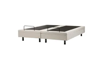 Dubbelsäng Beliani Duke II Beige-Svart, 160x200 cm Beige 180x200 - Møbler - Senge - Dobbeltsenge