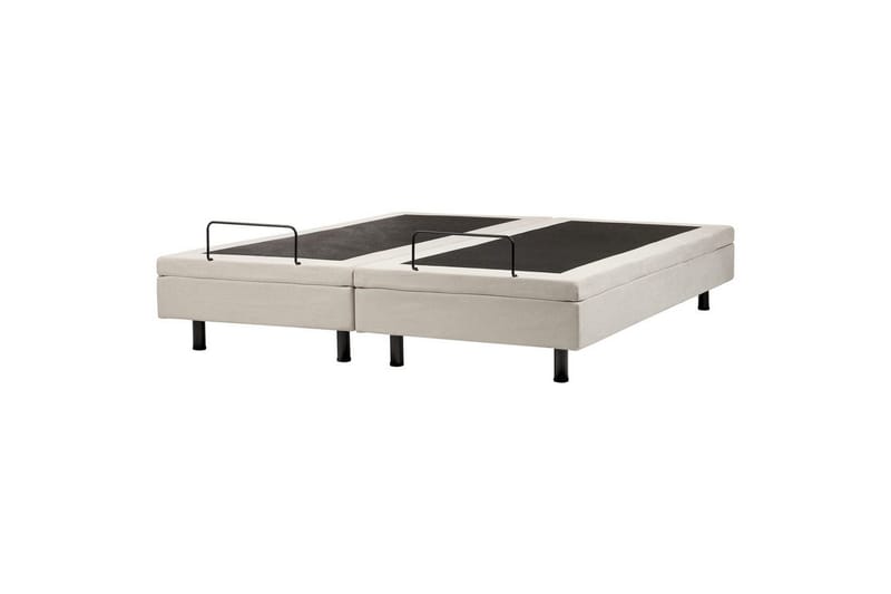 Dubbelsäng Beliani Duke II Beige-Svart, 160x200 cm Beige 180x200 - Møbler - Senge - Dobbeltsenge