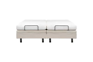 Dubbelsäng Beliani Duke II Beige-Svart, 160x200 cm Beige 180x200 - Møbler - Senge - Dobbeltsenge