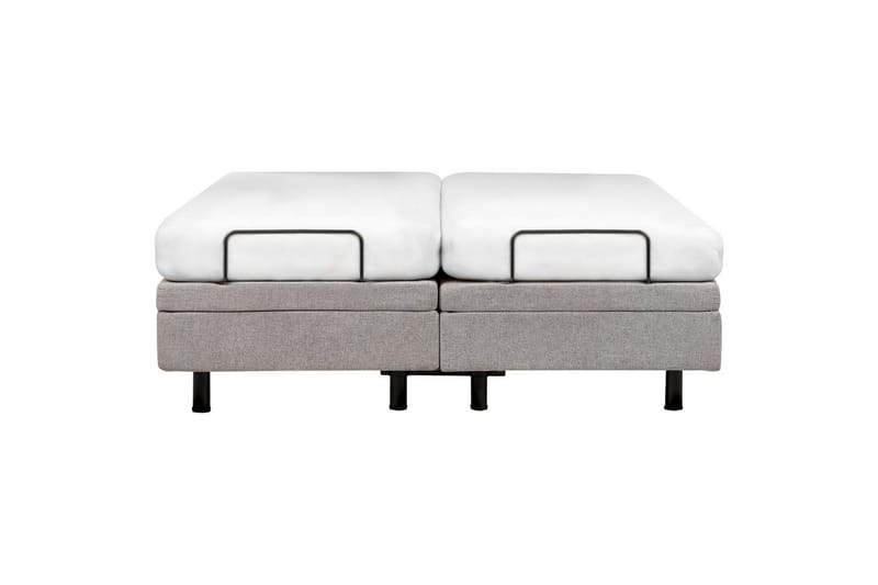 Dubbelsäng Beliani Duke II Beige-Svart, 160x200 cm Grey 160x200 - Møbler - Senge - Dobbeltsenge
