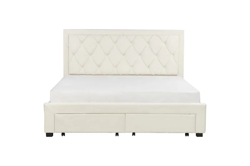 Dubbelsäng Beliani Lievin med förvaring 140x200 cm 180x200 - Møbler - Senge - Sengeramme & sengestel