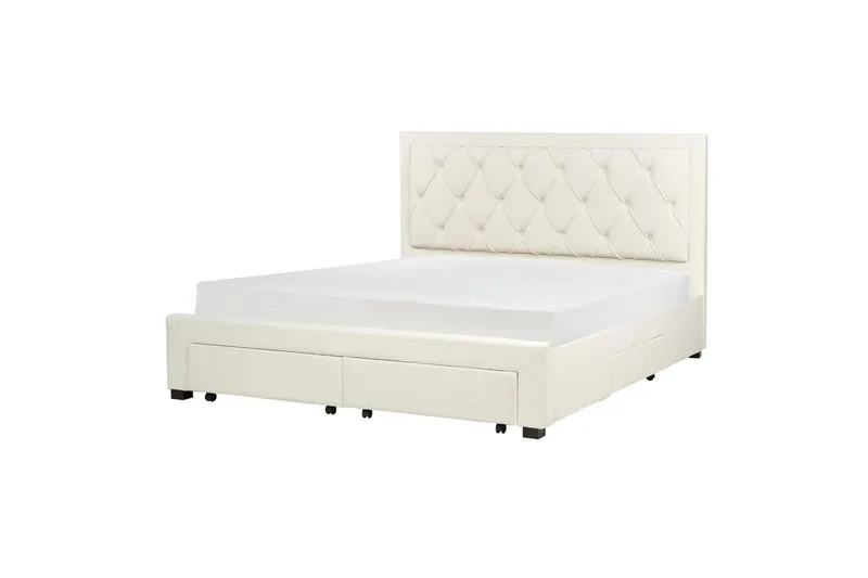 Dubbelsäng Beliani Lievin med förvaring 140x200 cm 180x200 - Møbler - Senge - Sengeramme & sengestel