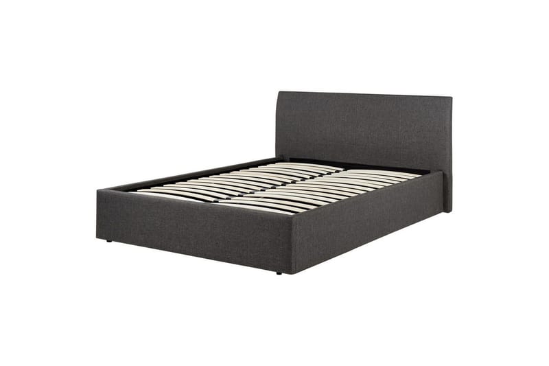 Dubbelsäng Beliani Orbey med lamellram Beige, 140x200 cm Grey - Møbler - Senge - Sengeramme & sengestel