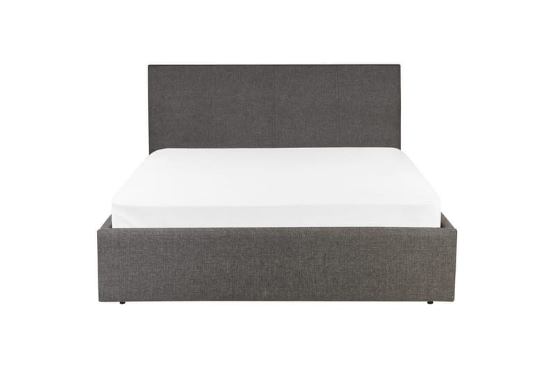 Dubbelsäng Beliani Orbey med lamellram Beige, 140x200 cm Grey - Møbler - Senge - Sengeramme & sengestel
