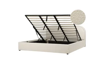 Dubbelsäng Beliani Quillien med förvaring 140x200 cm 180x200 - Møbler - Senge - Seng med opbevaring