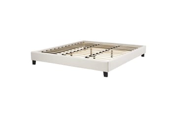 Dubbelsäng Beliani Roanne med lamellram Beige-Mörkt Trä, 140x200 cm, Bouclé Beige 180x200 VALUE_MISSING_6 - Møbler - Senge - Dobbeltsenge