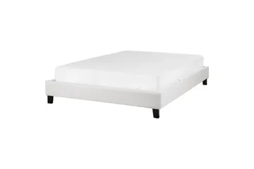 Dubbelsäng Beliani Roanne med lamellram Beige-Mörkt Trä, 140x200 cm, Bouclé Grey 140x200 VALUE_MISSING_5