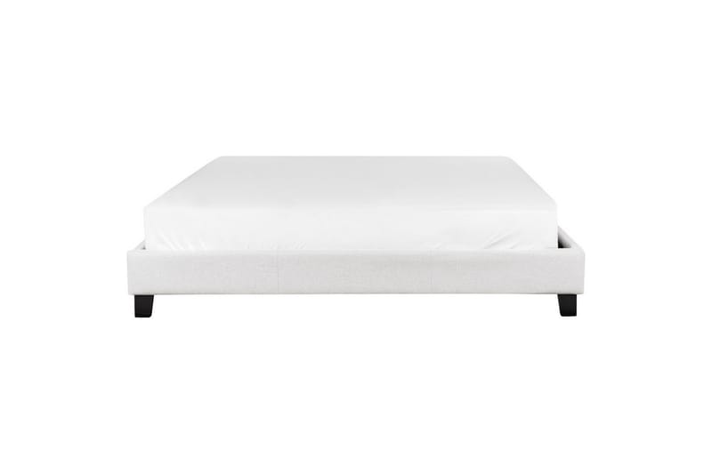 Dubbelsäng Beliani Roanne med lamellram Beige-Mörkt Trä, 140x200 cm, Bouclé Grey 180x200 VALUE_MISSING_3 - Møbler - Senge - Dobbeltsenge