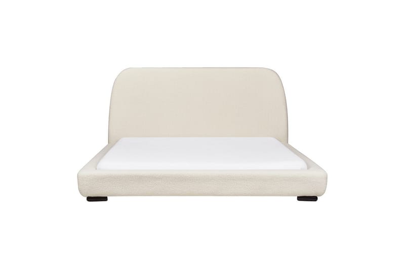 Dubbelsäng Beliani Roisel med lamellram 160x200, Bouclé Beige 160x200 VALUE_MISSING_4 - Møbler - Senge - Dobbeltsenge