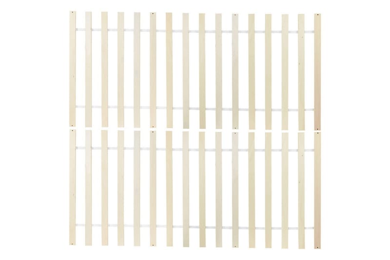 Dubbelsäng Beliani Royan med lamellram Vit, 140x200 cm 140x200 - Møbler - Senge - Sengeramme & sengestel