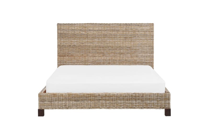 Dubbelsäng Beliani Salbris med lamellram 140x200 cm 160x200 - Møbler - Senge - Sengeramme & sengestel