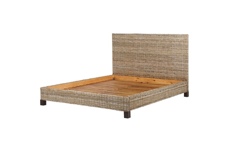 Dubbelsäng Beliani Salbris med lamellram 140x200 cm 160x200 - Møbler - Senge - Sengeramme & sengestel