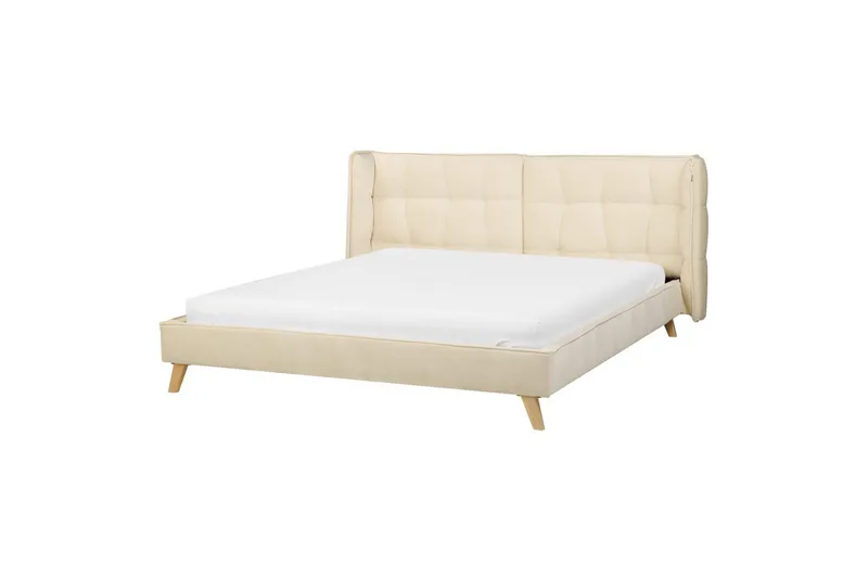 Dubbelsäng Beliani Senlis med lamellram 160x200 cm 160x200, undefined